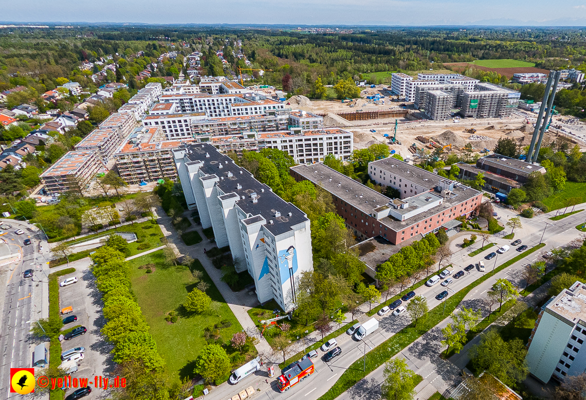 04.05.2023 - Luftbilder vom Alexisqaurtier und Pandion Verde in Neuperlach